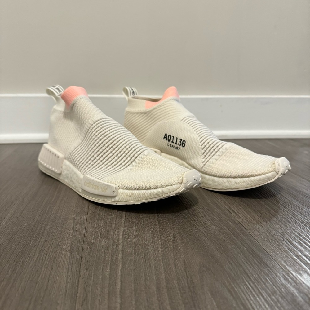 adidas’ Wmns NMD_CS1 Primeknit Sneakers Clear/Cloud Orange, Size 9